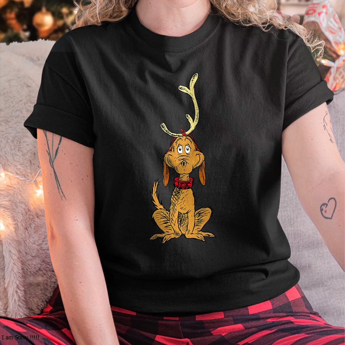 Dr. Seuss mens Classic Dr Seuss Reindeer Max T shirt, Black, Small US - Christmas Unisex T-Shirt/Hoodie/Sweatshirt - ZON00