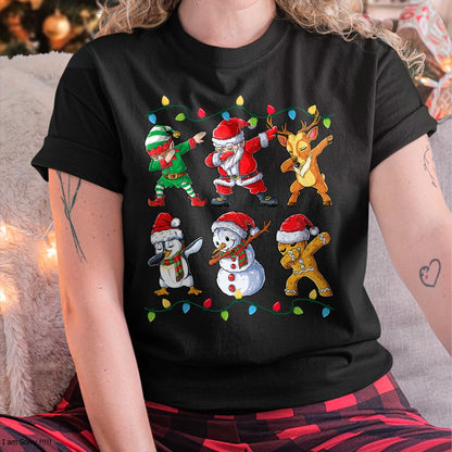 Dabbing Santa Elf Friends Christmas Boys Girls Men Xmas Dab T-Shirt - Christmas Unisex T-Shirt/Hoodie/Sweatshirt - ZON00