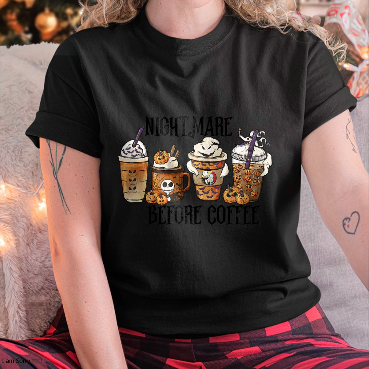 Nightmare Before Coffee Pumpkin Spice Halloween Costume T-Shirt - Christmas Unisex T-Shirt/Hoodie/Sweatshirt - ZON00