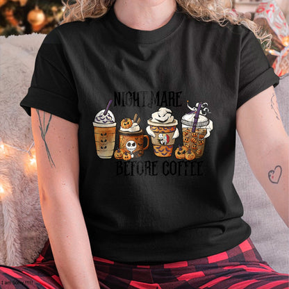 Nightmare Before Coffee Pumpkin Spice Halloween Costume T-Shirt - Christmas Unisex T-Shirt/Hoodie/Sweatshirt - ZON00