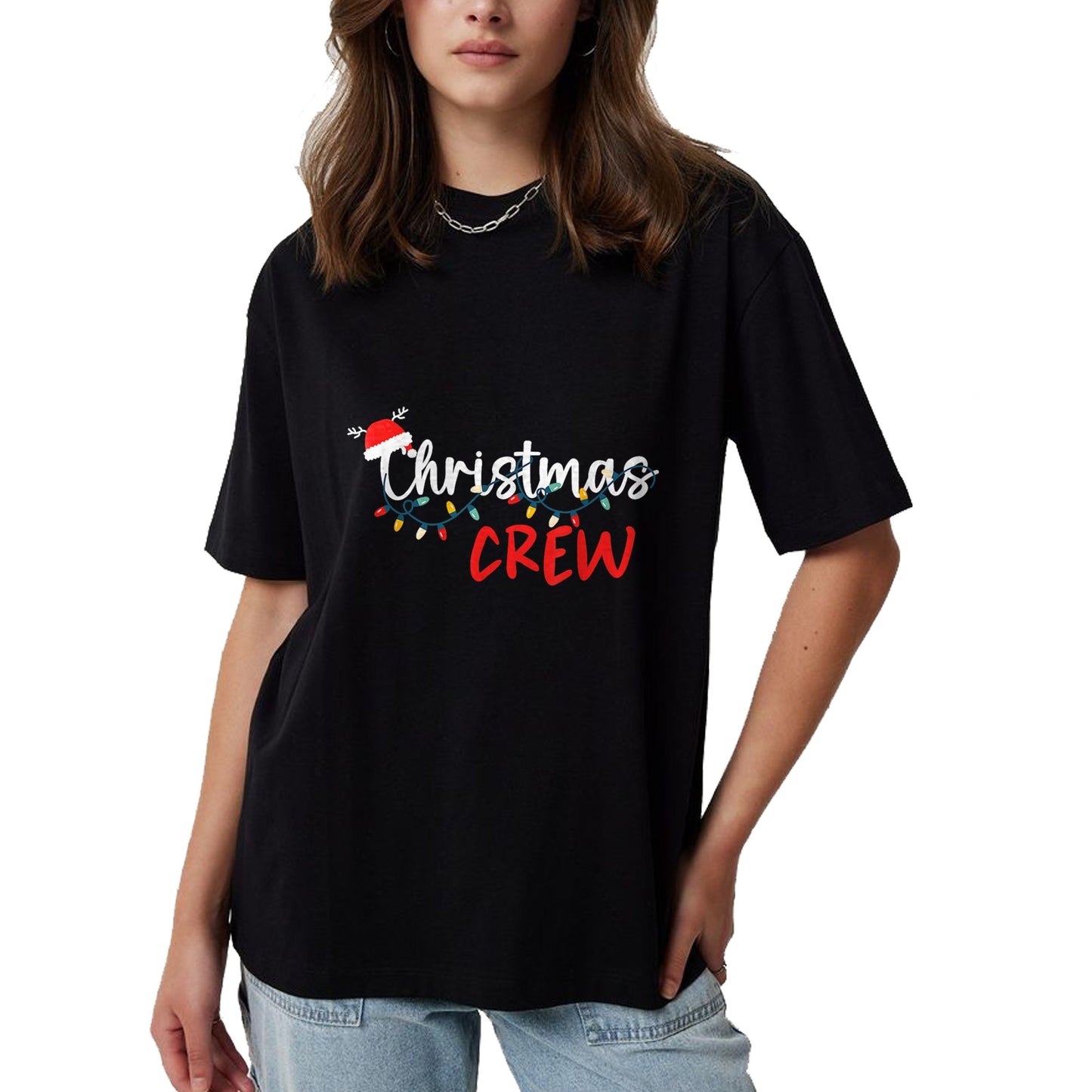 Christmas Crew Xmas Lights Family Matching Pajamas Holiday T-Shirt - Christmas Unisex T-Shirt/Hoodie/Sweatshirt - ZON00