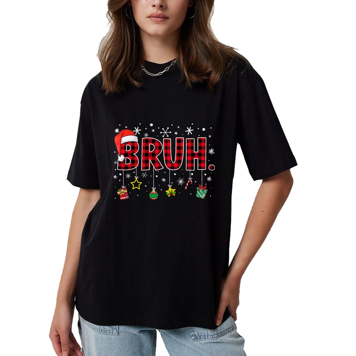 Bruh Funny Christmas Red Plaid Teens Boys Kids Xmas Pajamas T-Shirt - Christmas Unisex T-Shirt/Hoodie/Sweatshirt - ZON00