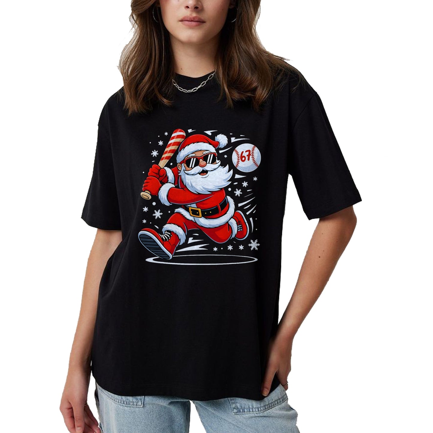Funny Baseball Santa 67 Christmas Xmas Pajamas Boys T-Shirt - Christmas Unisex T-Shirt/Hoodie/Sweatshirt - ZON00