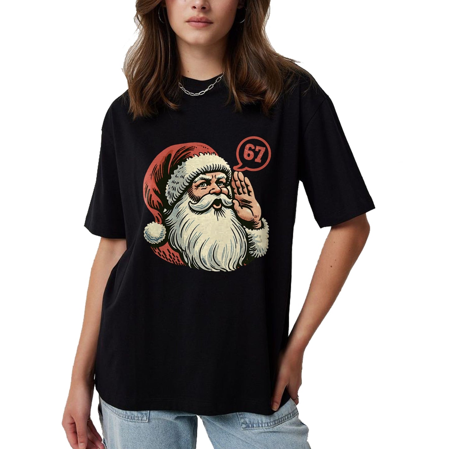 67 Christmas Funny Six Seven Meme Brainrot Santa Claus Boys T-Shirt - Christmas Unisex T-Shirt/Hoodie/Sweatshirt - ZON00