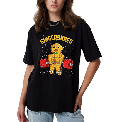 Gingershred Funny Gingerbread Man Gym Bodybuilding Christmas T-Shirt - Christmas Unisex T-Shirt/Hoodie/Sweatshirt - ZON00
