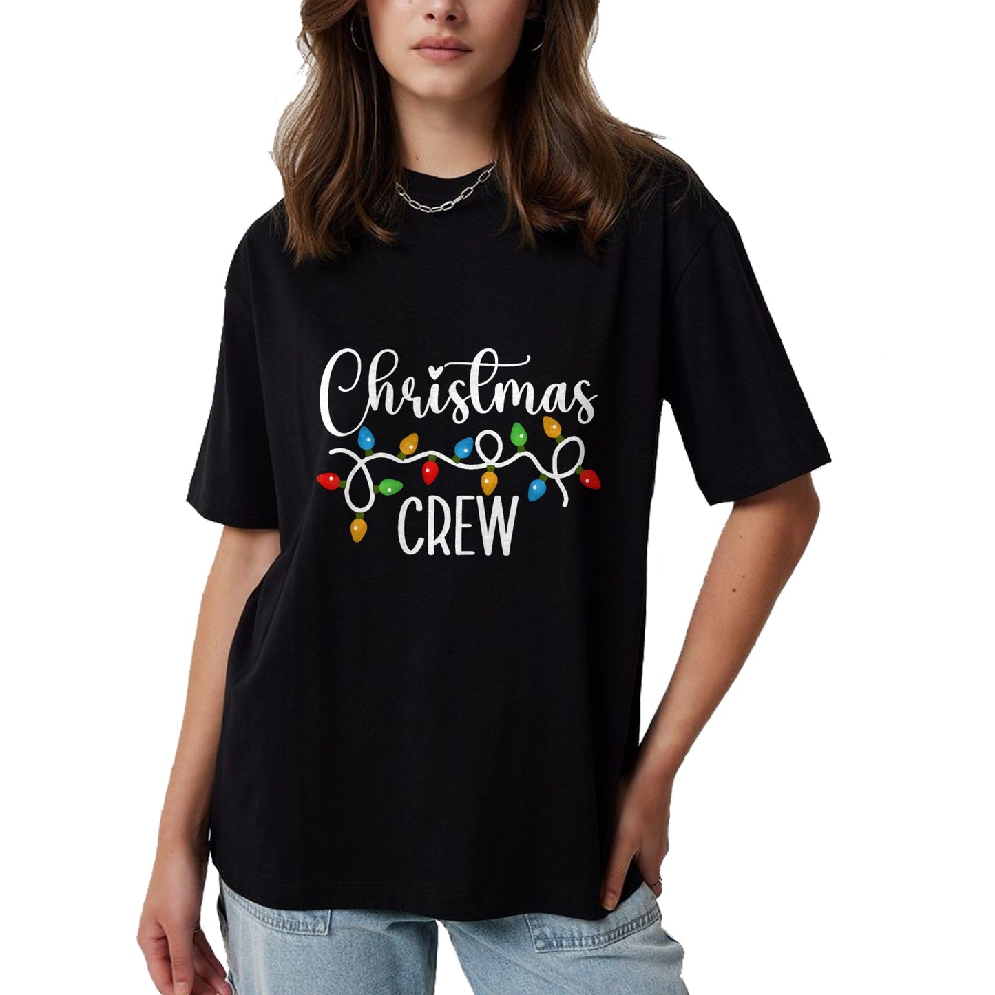 Christmas Crew Xmas Lights Family Matching Pajamas Holiday T-Shirt - Christmas Unisex T-Shirt/Hoodie/Sweatshirt - ZON00