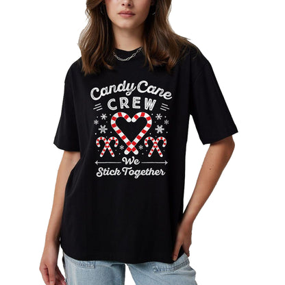 Christmas Candy Cane Heart Holiday Family Matching Pajama PJ T-Shirt - Christmas Unisex T-Shirt/Hoodie/Sweatshirt - ZON00