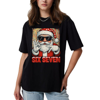Funny Six Seven Meme Christmas Cool Santa Saying 6 7 T-Shirt - Christmas Unisex T-Shirt/Hoodie/Sweatshirt - ZON00
