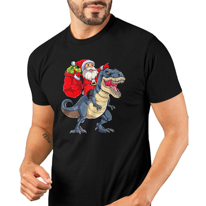 Dinosaur T rex Christmas Santa Boys Men Girls Xmas Squad T-Shirt - Christmas Unisex T-Shirt/Hoodie/Sweatshirt - ZON00