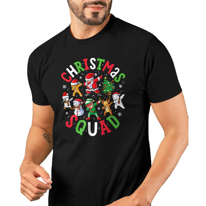 Christmas Squad Santa Dabbing Elf Family Matching Pajamas T-Shirt - Christmas Unisex T-Shirt/Hoodie/Sweatshirt - ZON00