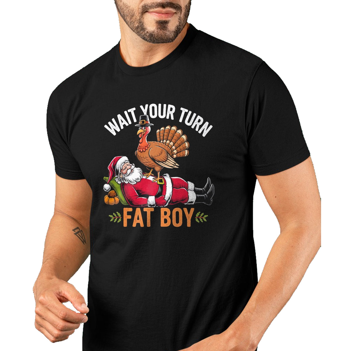 Funny Thanksgiving Christmas Turkey vs Santa for Men Women T-Shirt - Christmas Unisex T-Shirt/Hoodie/Sweatshirt - ZON00