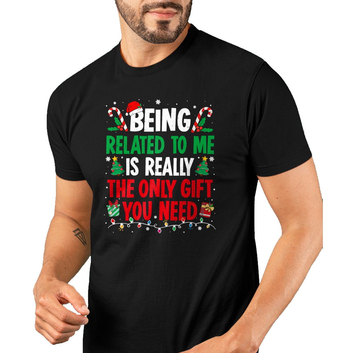 Being Related To Me Funny Christmas Family Xmas Pajamas T-Shirt  - Christmas Unisex T-Shirt/Hoodie/Sweatshirt - ZON00