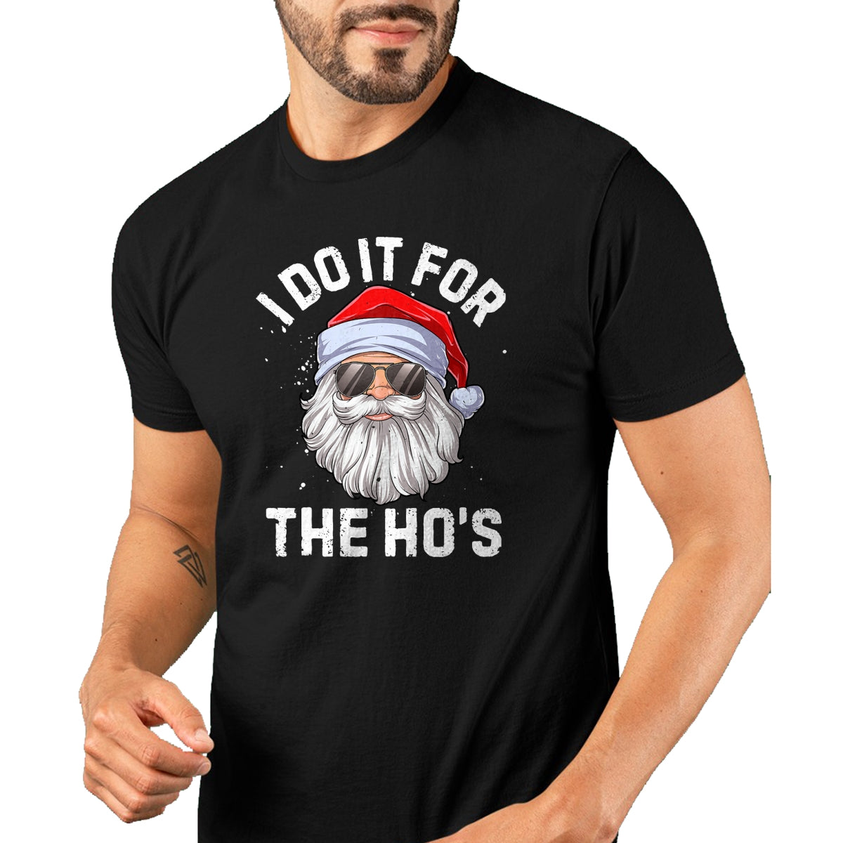 I Do It For The Ho's Funny Inappropriate Christmas Men Short Sleeve Santa T-Shirt - Christmas Unisex T-Shirt/Hoodie/Sweatshirt - ZON00