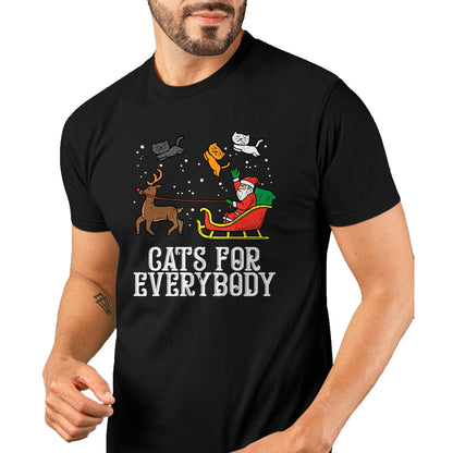 Cats For Everybody Christmas Cat Funny Xmas Women Santa T-Shirt - Christmas Unisex T-Shirt/Hoodie/Sweatshirt - ZON00