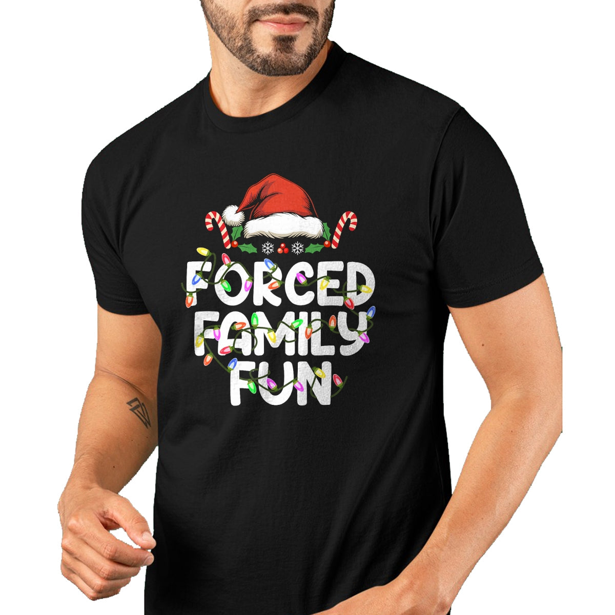 Forced Family Fun Christmas Pajamas Funny T-Shirt - Christmas Unisex T-Shirt/Hoodie/Sweatshirt - ZON00