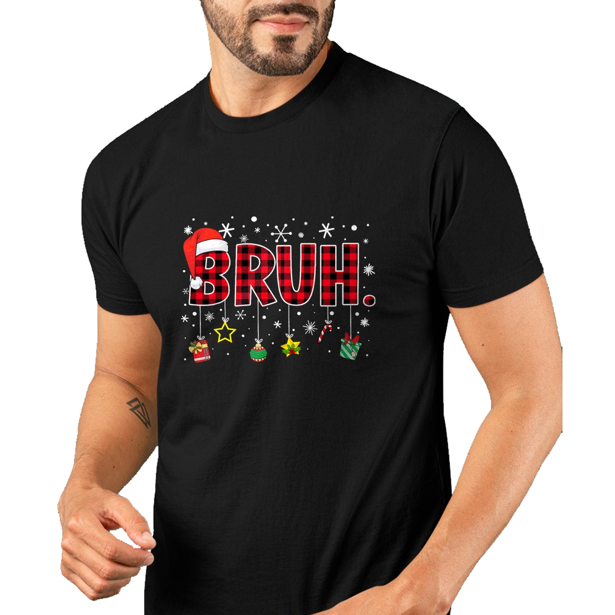 Bruh Funny Christmas Red Plaid Teens Boys Kids Xmas Pajamas T-Shirt - Christmas Unisex T-Shirt/Hoodie/Sweatshirt - ZON00