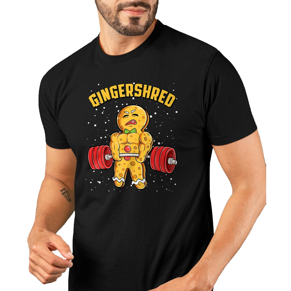 Gingershred Funny Gingerbread Man Gym Bodybuilding Christmas T-Shirt - Christmas Unisex T-Shirt/Hoodie/Sweatshirt - ZON00
