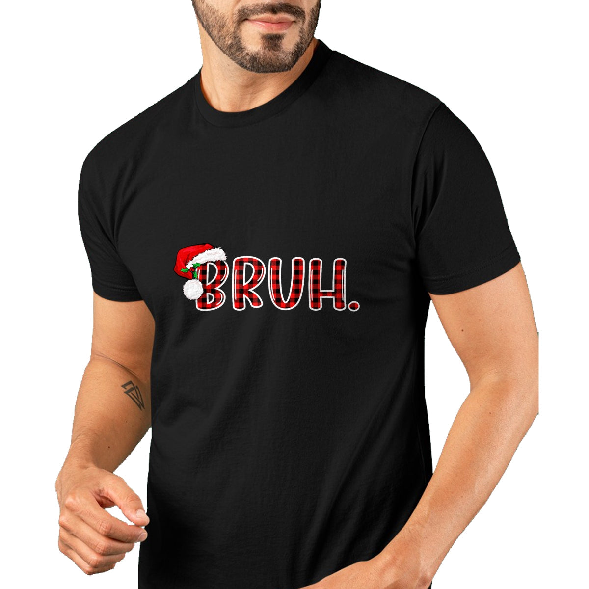 Bruh Funny Christmas Plaid Teens Boys Kids Xmas Pajamas T-Shirt - Christmas Unisex T-Shirt/Hoodie/Sweatshirt - ZON00