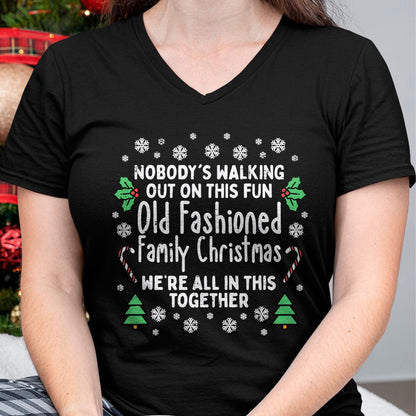 Old Fashioned Family Christmas Ugly Xmas Men Women Kids T-Shirt - Christmas Unisex T-Shirt/Hoodie/Sweatshirt - ZON00