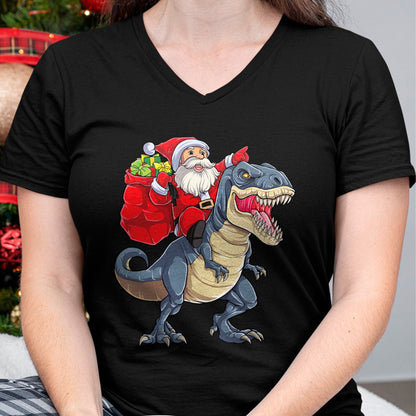 Dinosaur T rex Christmas Santa Boys Men Girls Xmas Squad T-Shirt - Christmas Unisex T-Shirt/Hoodie/Sweatshirt - ZON00