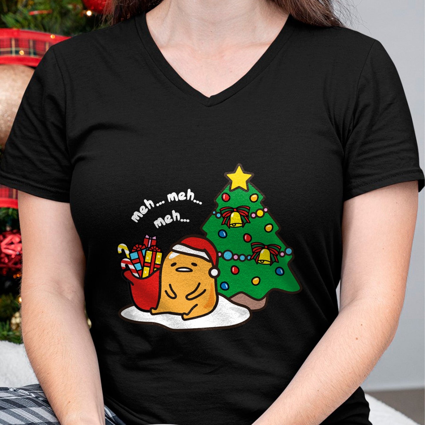 Gudetama Christmas Tree Hoodie Sweatshirt Pullover Hoodie - Christmas Unisex T-Shirt/Hoodie/Sweatshirt - ZON00
