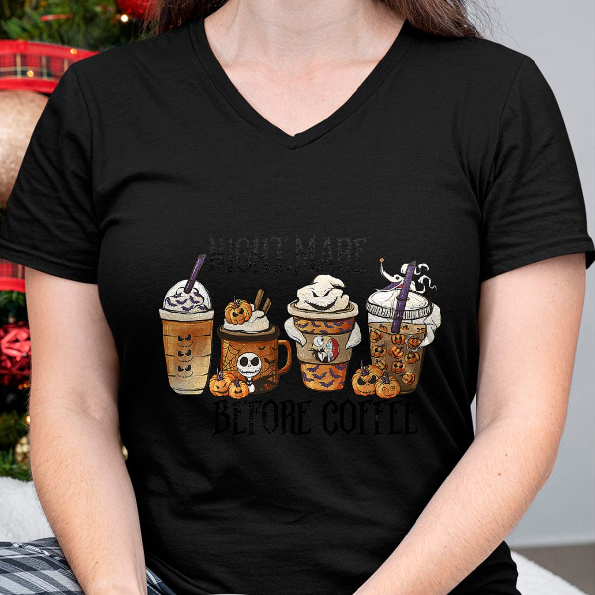 Nightmare Before Coffee Pumpkin Spice Halloween Costume T-Shirt - Christmas Unisex T-Shirt/Hoodie/Sweatshirt - ZON00