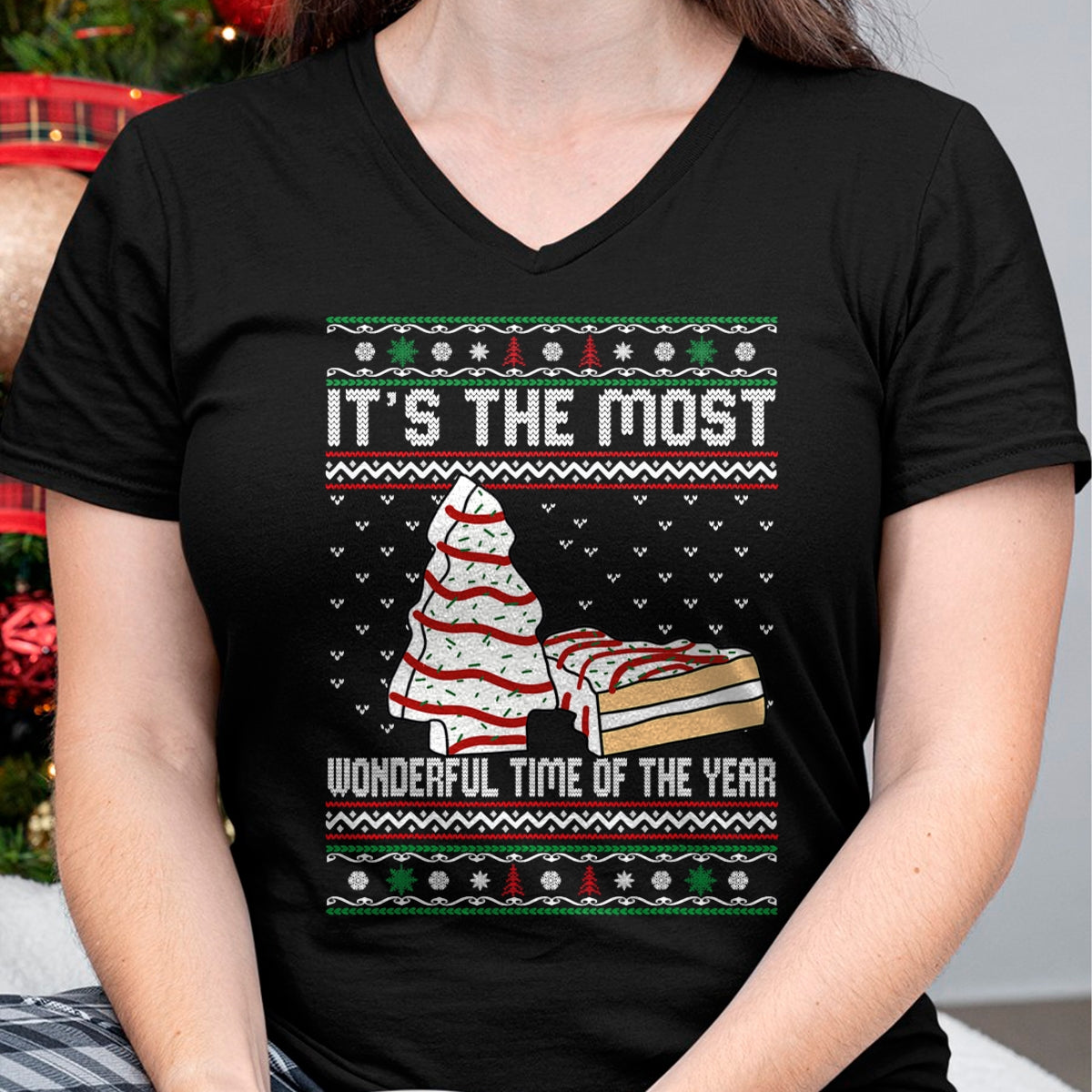 Its The Most Wonderful Time Of The Year Christmas tree cake T-Shirt - Christmas Unisex T-Shirt/Hoodie/Sweatshirt - ZON00