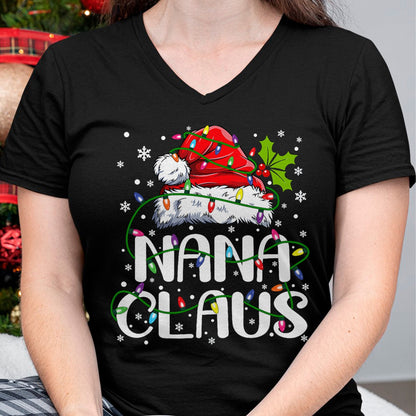 Nana Claus Christmas Lights Pajama Family Matching T-Shirt - Christmas Unisex T-Shirt/Hoodie/Sweatshirt - ZON00
