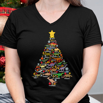 Dinosaur Christmas Tree Dino TRex Paleontologist Xmas Men T-Shirt - Christmas Unisex T-Shirt/Hoodie/Sweatshirt - ZON00