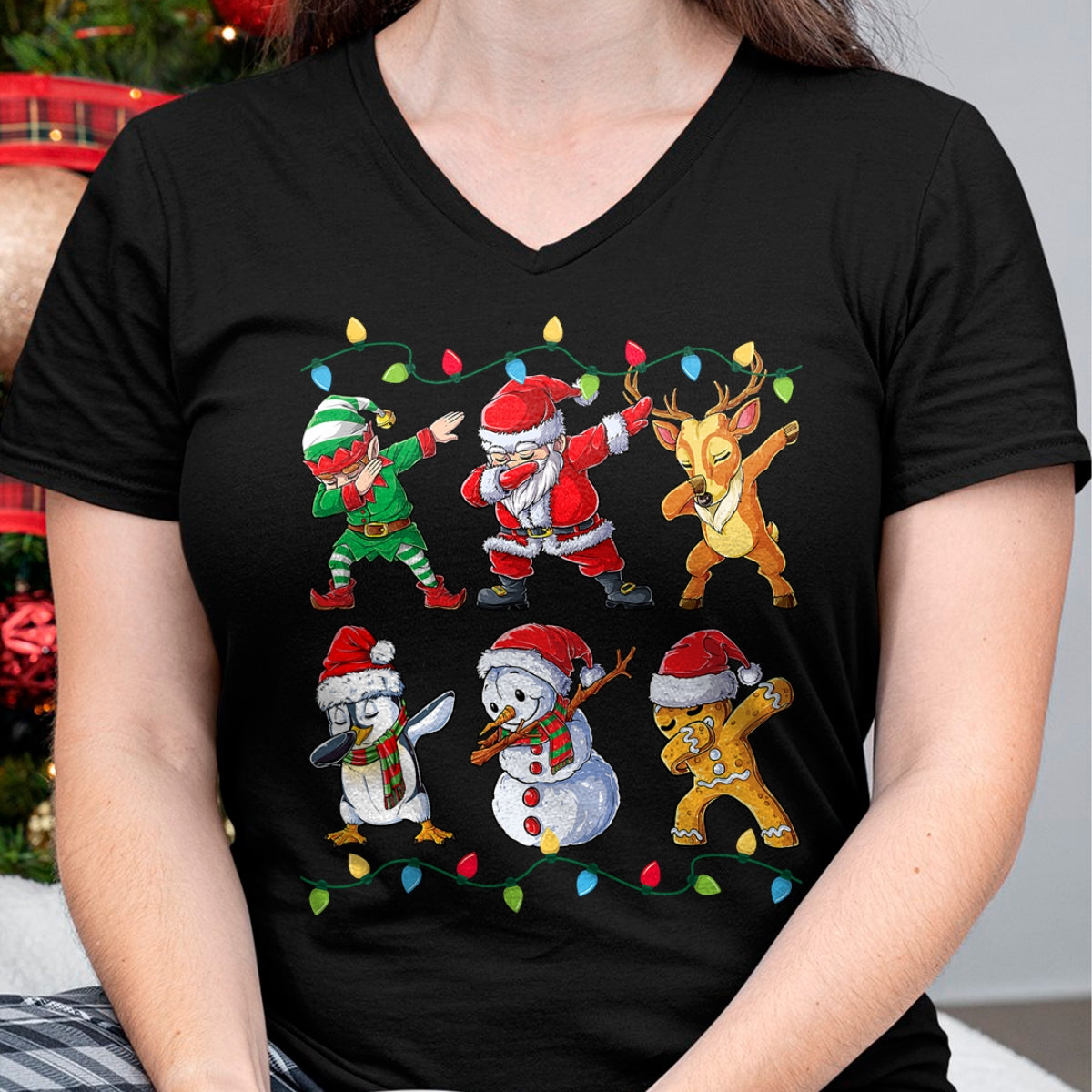 Dabbing Santa Elf Friends Christmas Boys Girls Men Xmas Dab T-Shirt - Christmas Unisex T-Shirt/Hoodie/Sweatshirt - ZON00