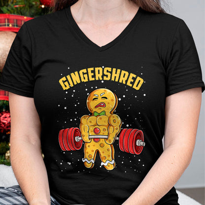 Gingershred Funny Gingerbread Man Gym Bodybuilding Christmas T-Shirt - Christmas Unisex T-Shirt/Hoodie/Sweatshirt - ZON00