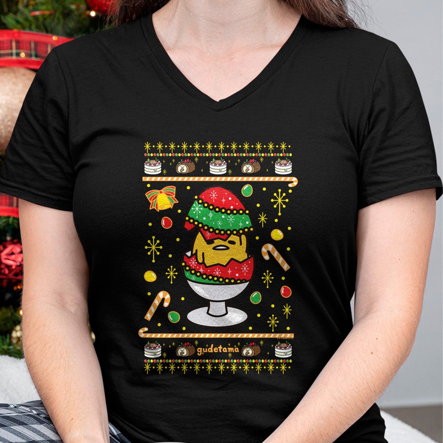 Gudetama Ugly Christmas Egg T-Shirt - Christmas Unisex T-Shirt/Hoodie/Sweatshirt - ZON00