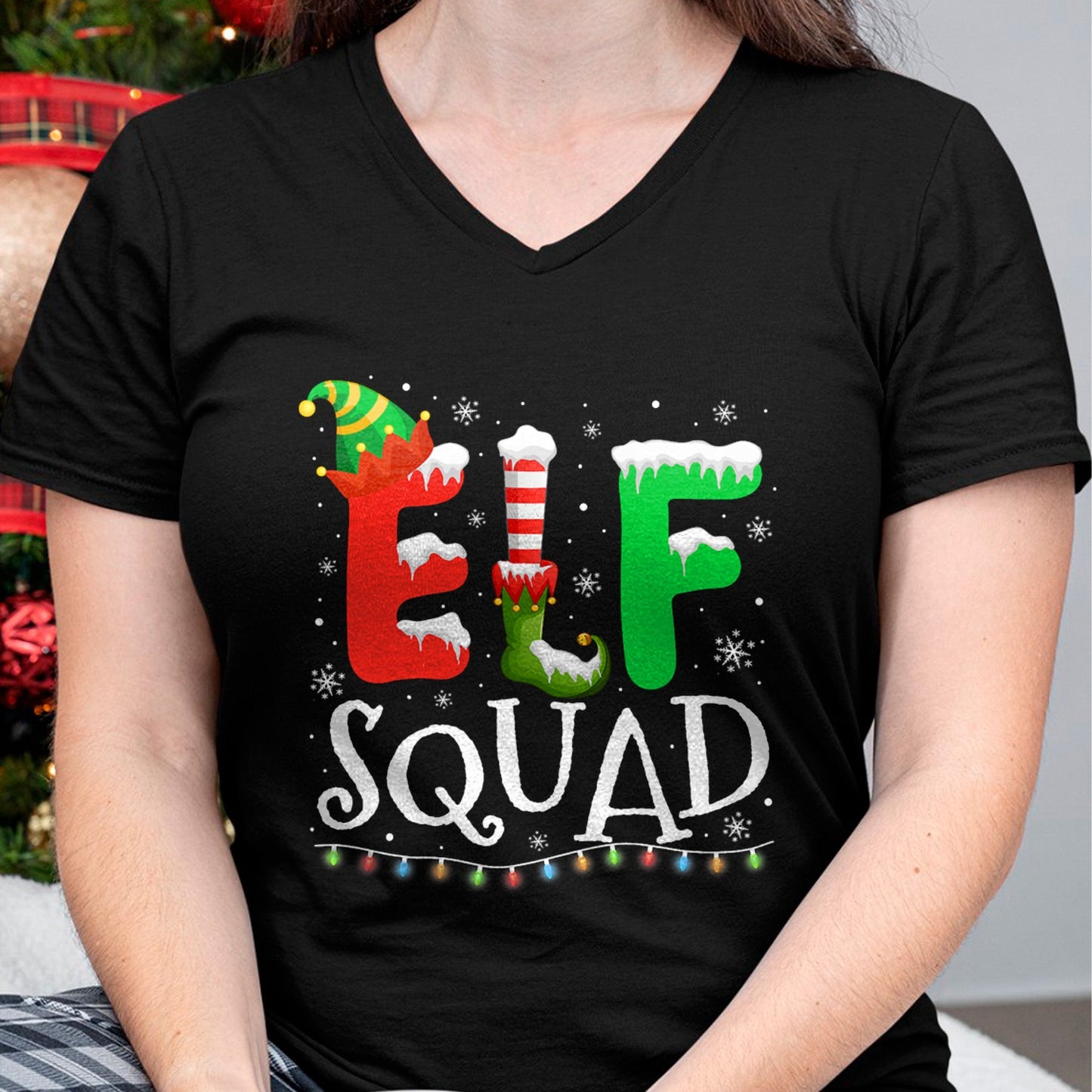 Elf Family Christmas Matching Pajamas Xmas Elf Squad T-Shirt - Christmas Unisex T-Shirt/Hoodie/Sweatshirt - ZON00