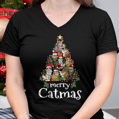 Merry Catmas Funny Cat Mom Cat Dad Christmas Cat T-Shirt - Christmas Unisex T-Shirt/Hoodie/Sweatshirt - ZON00