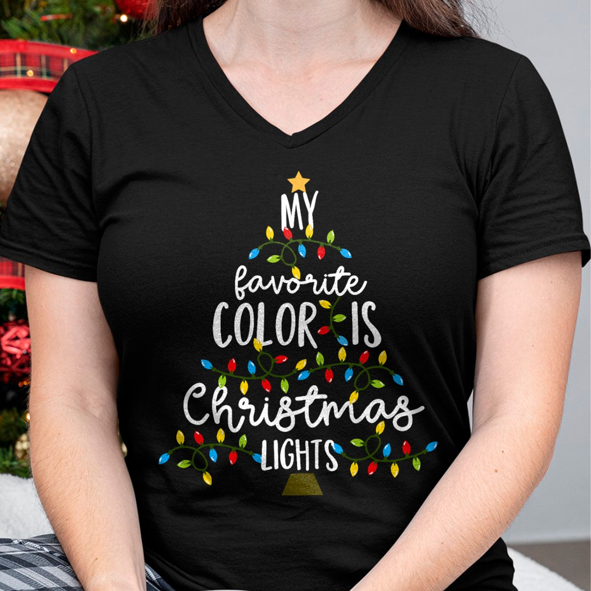 My Favorite Color Is Christmas Lights Kids Boy Women T-Shirt - Christmas Unisex T-Shirt/Hoodie/Sweatshirt - ZON00
