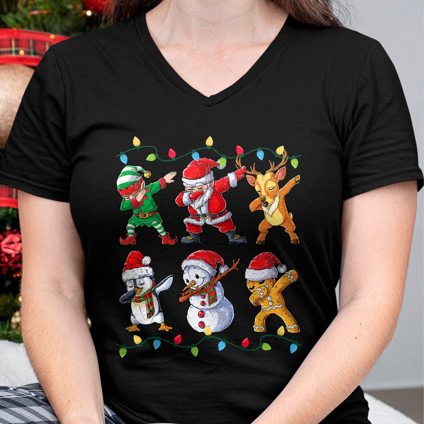 Dabbing Santa Elf Friends Christmas Boys Girls Men Xmas Dab T-Shirt - Christmas Unisex T-Shirt/Hoodie/Sweatshirt - ZON00