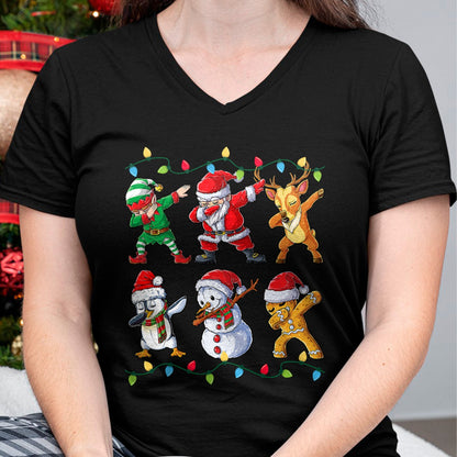 Dabbing Santa Elf Friends Christmas Boys Girls Men Xmas Dab T-Shirt - Christmas Unisex T-Shirt/Hoodie/Sweatshirt - ZON00