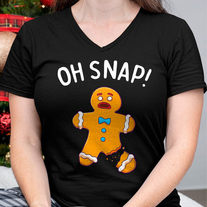 Gingerbread Man Oh Snap Christmas Funny Cookie Baking Gift Short Sleeve T-Shirt - Christmas Unisex T-Shirt/Hoodie/Sweatshirt - ZON00 (Copy)