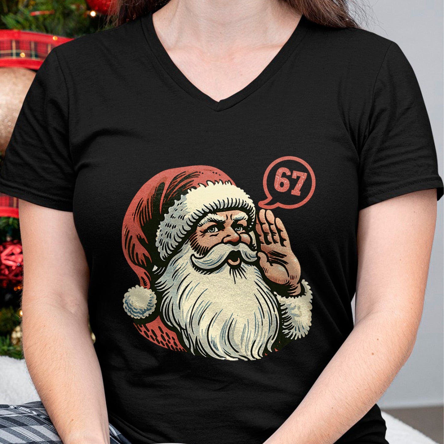 67 Christmas Funny Six Seven Meme Brainrot Santa Claus Boys T-Shirt - Christmas Unisex T-Shirt/Hoodie/Sweatshirt - ZON00