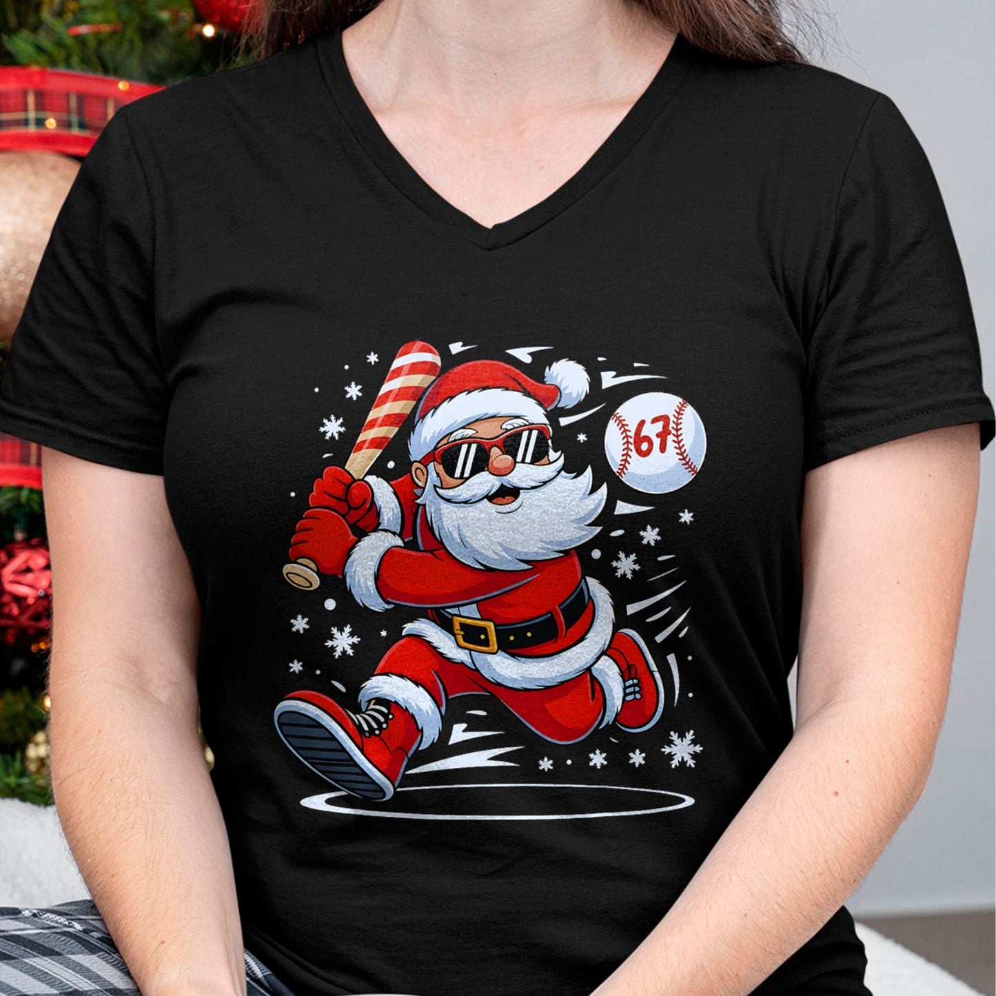 Funny Baseball Santa 67 Christmas Xmas Pajamas Boys T-Shirt - Christmas Unisex T-Shirt/Hoodie/Sweatshirt - ZON00