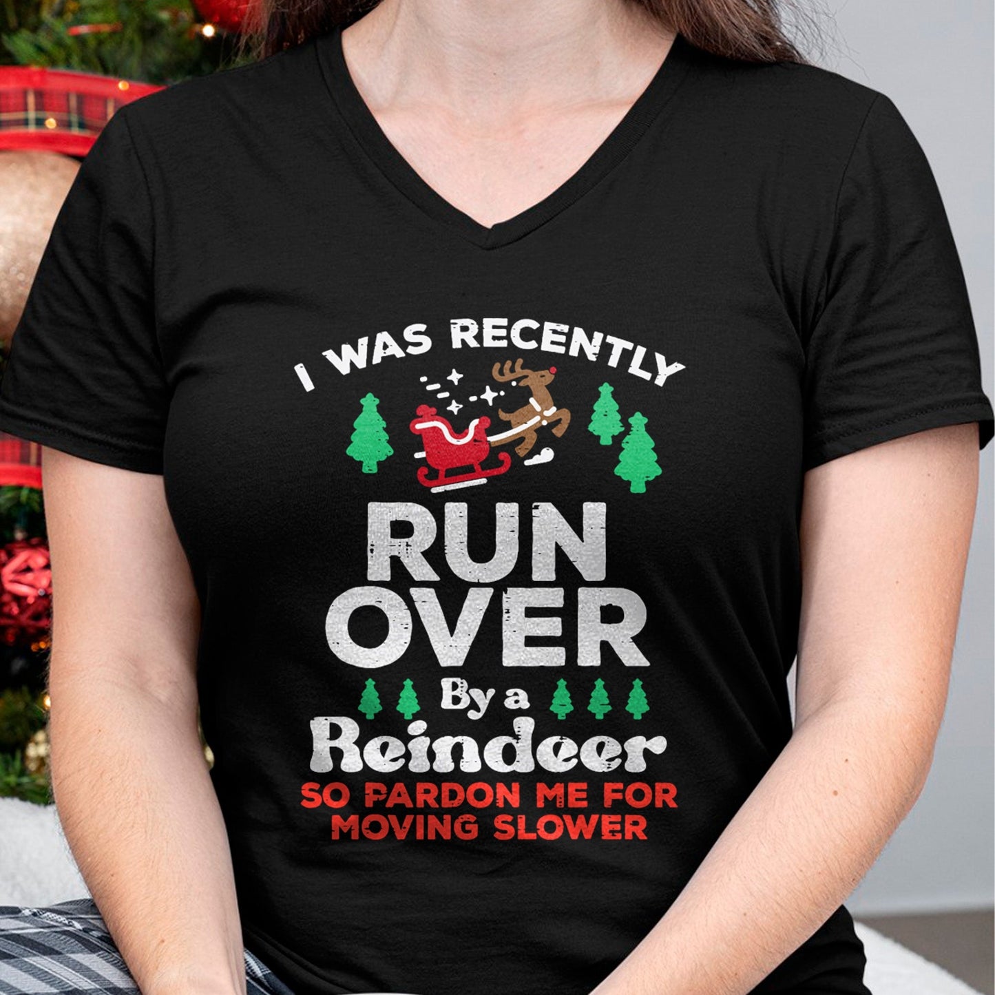 Christmas Runover By Reindeer Funny Xmas Women Men Kids T-Shirt - Christmas Unisex T-Shirt/Hoodie/Sweatshirt - ZON00