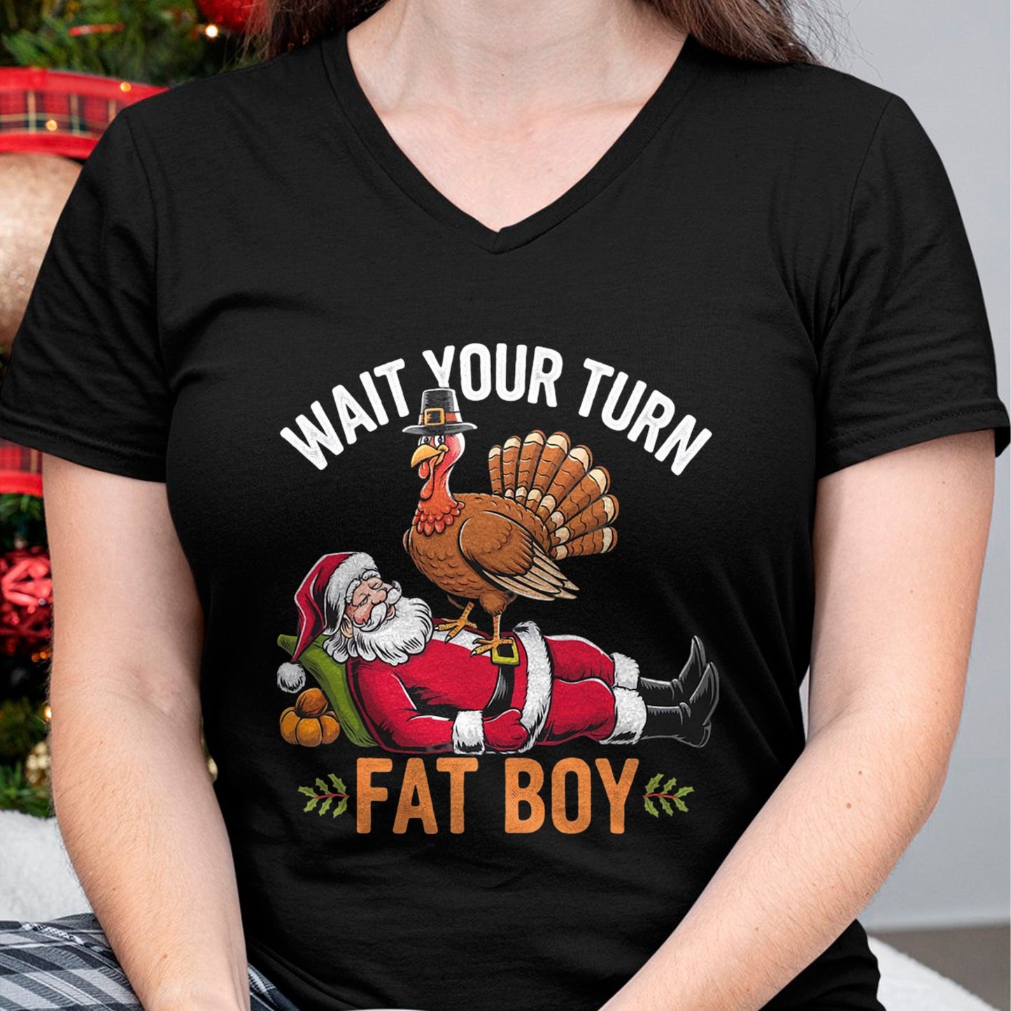 Funny Thanksgiving Christmas Turkey vs Santa for Men Women T-Shirt - Christmas Unisex T-Shirt/Hoodie/Sweatshirt - ZON00