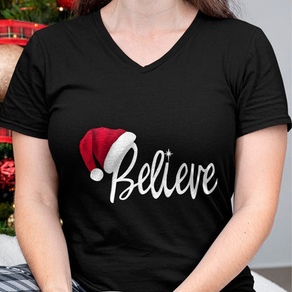 Christmas Long Sleeve T-Shirt - Believe in Santa Claus Shirt - Christmas Unisex T-Shirt/Hoodie/Sweatshirt - ZON00