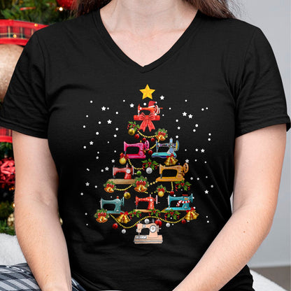 Funny Sewing Machine Christmas Tree Christmas Ornament Women T-Shirt - Christmas Unisex T-Shirt/Hoodie/Sweatshirt - ZON00