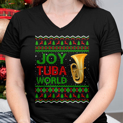 Joy Tuba World Music Lover Xmas Gift Ugly Tuba Christmas T-Shirt - Christmas Unisex T-Shirt/Hoodie/Sweatshirt - ZON00