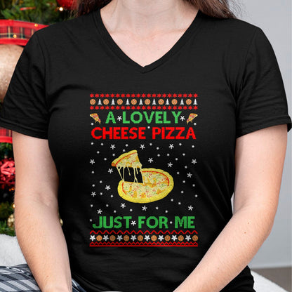 A Lovely Cheese Pizza Shirt Alone Funny Kevin X-Mas Home T-Shirt - Christmas Unisex T-Shirt/Hoodie/Sweatshirt - ZON00
