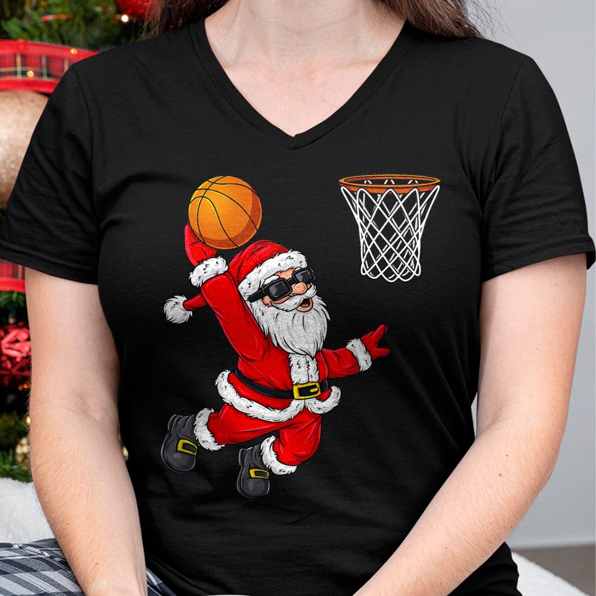 Christmas Santa Claus Dunking A Basketball Boys Kids Xmas T-Shirt - Christmas Unisex T-Shirt/Hoodie/Sweatshirt - ZON00