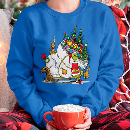 Dr. Seuss Grinch Sleigh T-Shirt - Christmas Unisex T-Shirt/Hoodie/Sweatshirt - ZON00