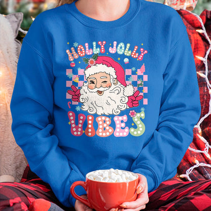 Groovy Cute Santa Claus Christmas Vibes Xmas Girls Womens T-Shirt - Christmas Unisex T-Shirt/Hoodie/Sweatshirt - ZON00