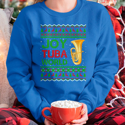 Joy Tuba World Music Lover Xmas Gift Ugly Tuba Christmas T-Shirt - Christmas Unisex T-Shirt/Hoodie/Sweatshirt - ZON00